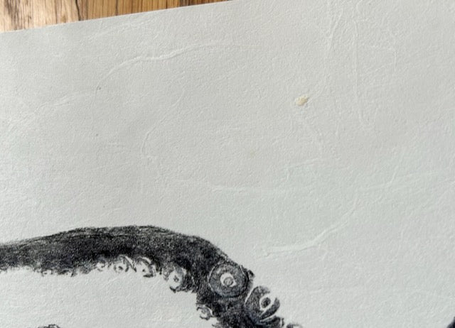 Octopus Conductor: Contemporary Fine Art Gyotaku Print -- Reproduction