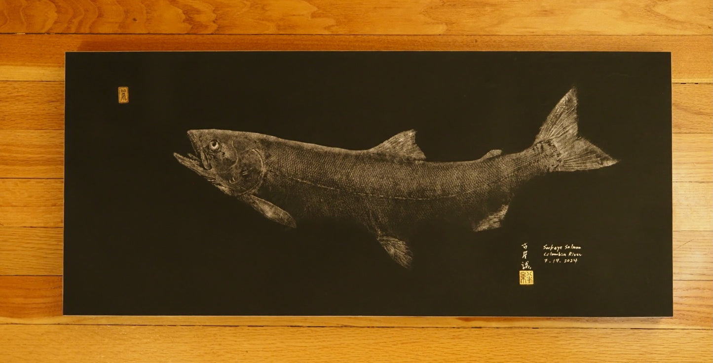Chasing Beauty: Contemporary Fine Art Gyotaku Print