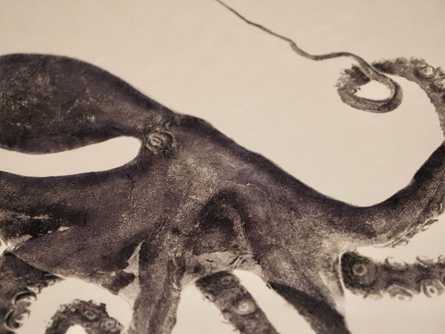 Octopus Conductor: Contemporary Fine Art Gyotaku Print