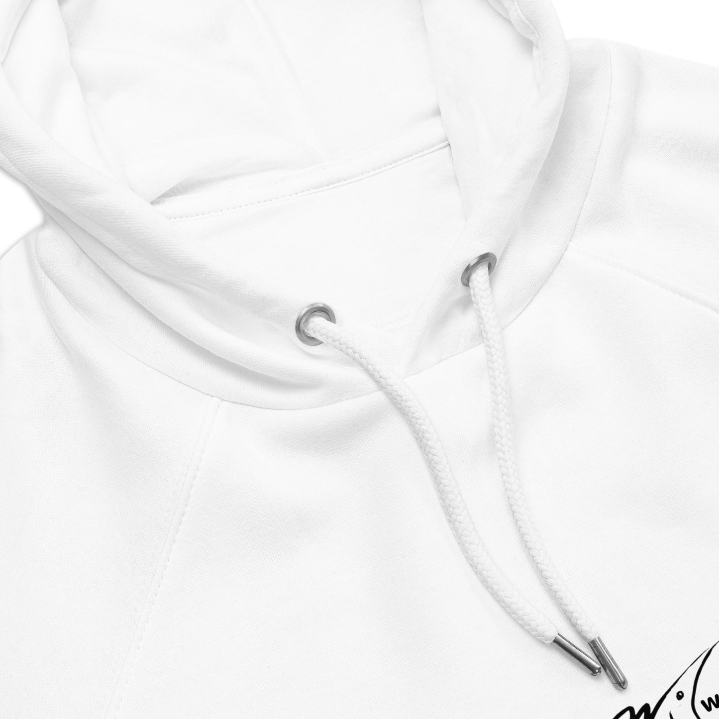 Unisex eco raglan hoodie - Longnose Skate Gyotaku