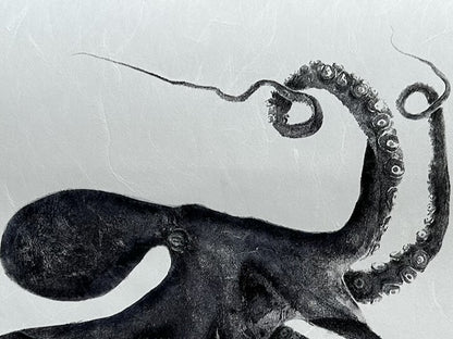 Octopus Conductor: Contemporary Fine Art Gyotaku Print -- Reproduction