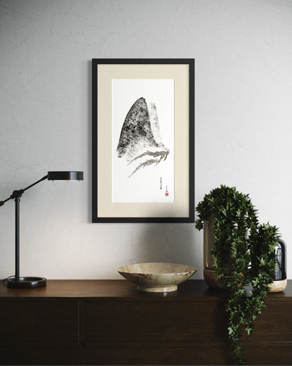 Dorsal Seascape: Contemporary Fine Art Gyotaku -- Reproduction Print