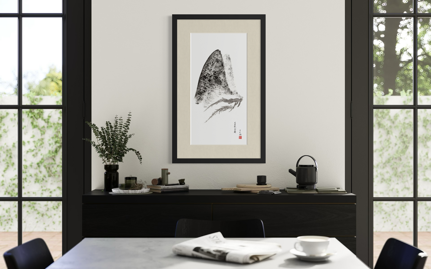 Dorsal Seascape: Contemporary Fine Art Gyotaku -- Reproduction Print
