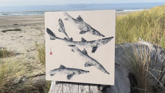 Spiny Dogfish: Original Contemporary Fine Art Gyotaku Print