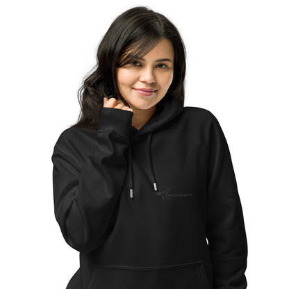 Unisex eco raglan hoodie - Longnose Skate Gyotaku