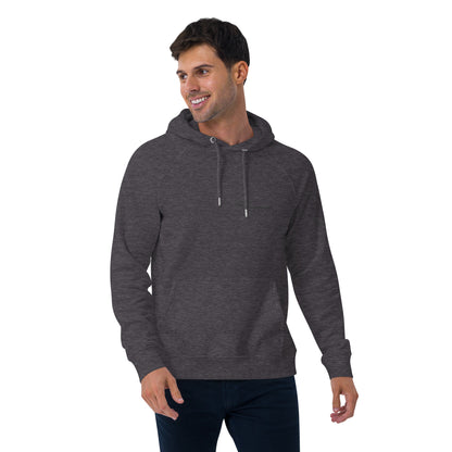 Unisex eco raglan hoodie - Longnose Skate Gyotaku