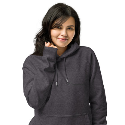 Unisex eco raglan hoodie - Longnose Skate Gyotaku