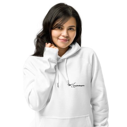 Unisex eco raglan hoodie - Longnose Skate Gyotaku