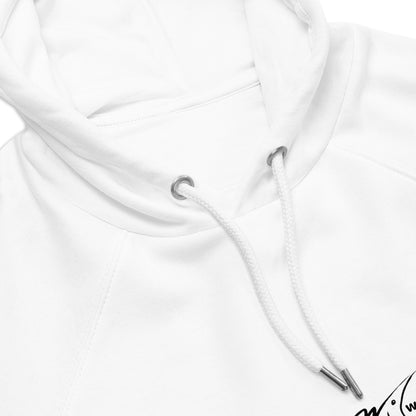 Unisex eco raglan hoodie - Longnose Skate Gyotaku